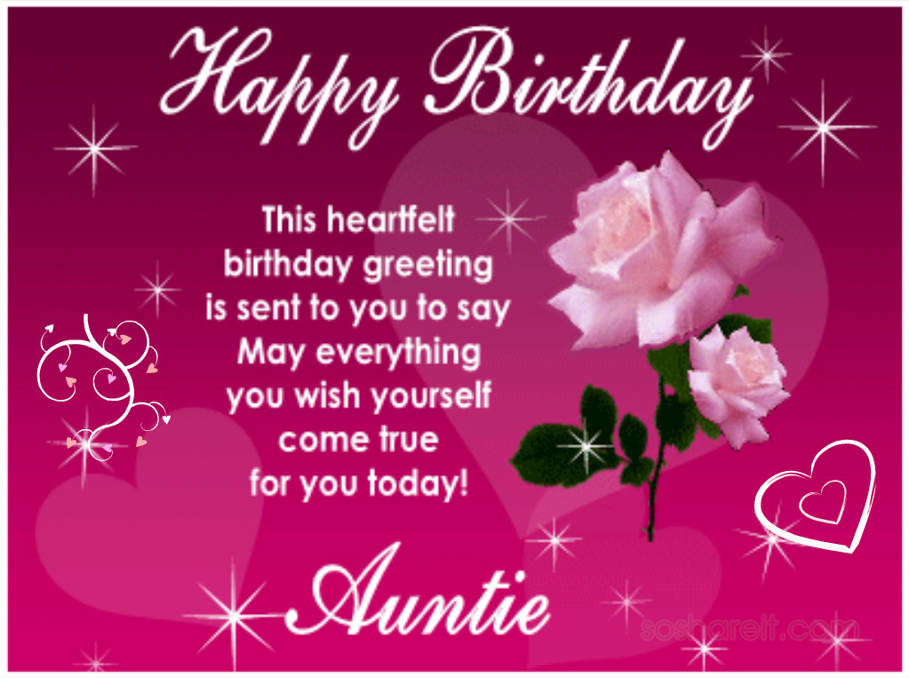 Happy birthday Auntie