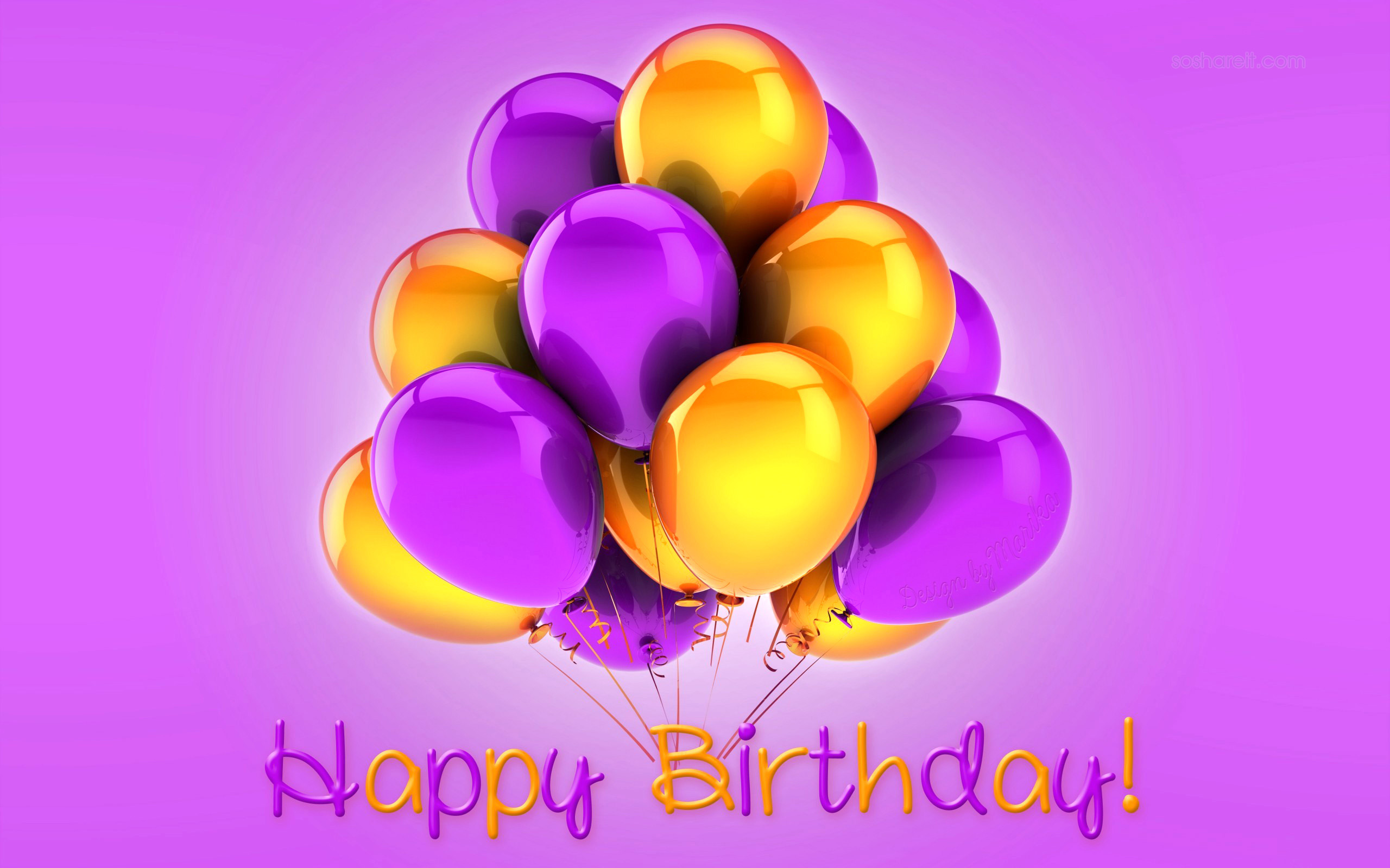 Happy Birthday Balloons Party Theme HD Images.