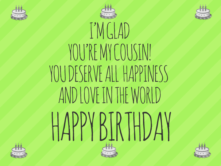 Birthday wishes for cousin