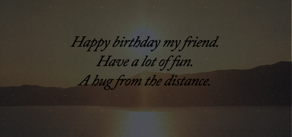 Long distance birthday wishes