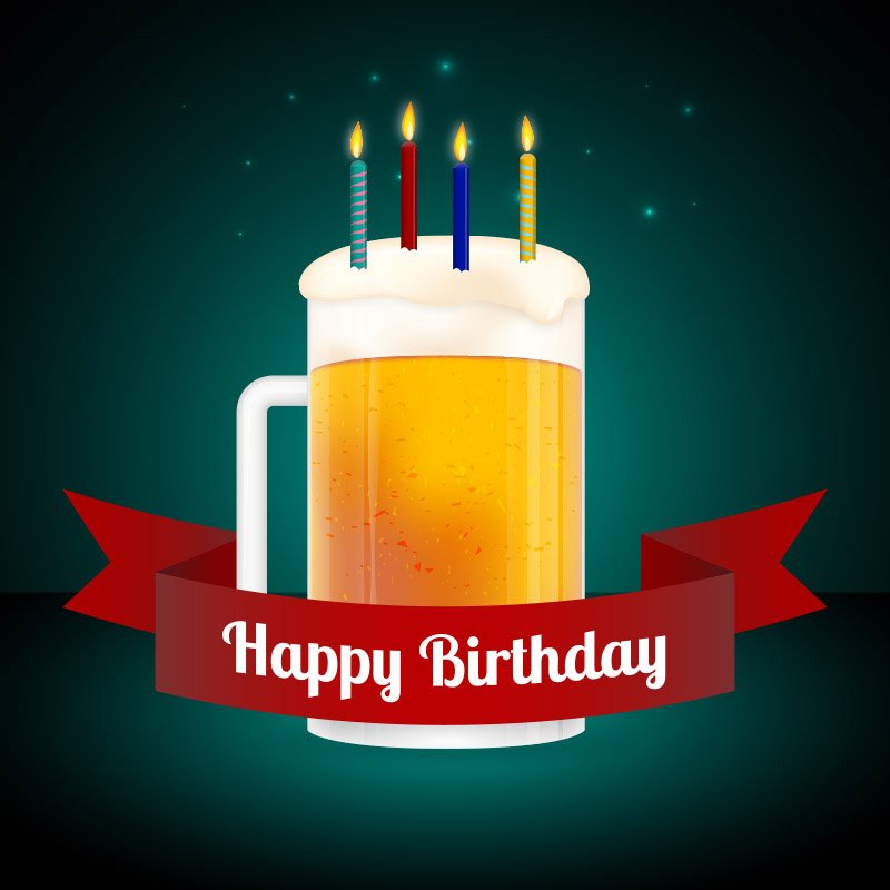 Happy birthday Beer Candle images