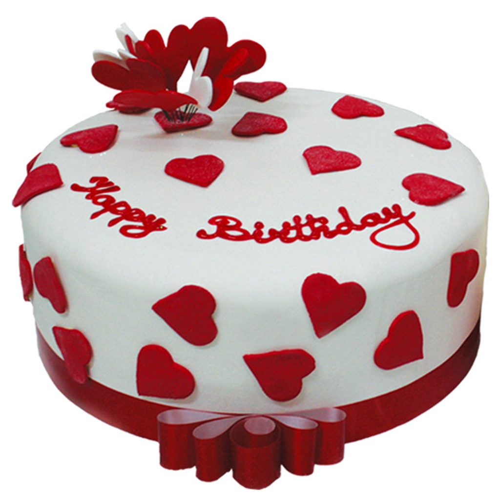 Happy birthday cake heart love