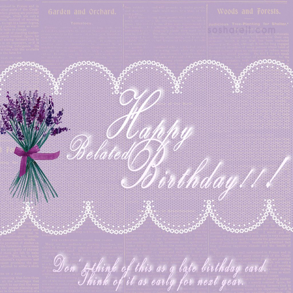 Happy Belated Birthday