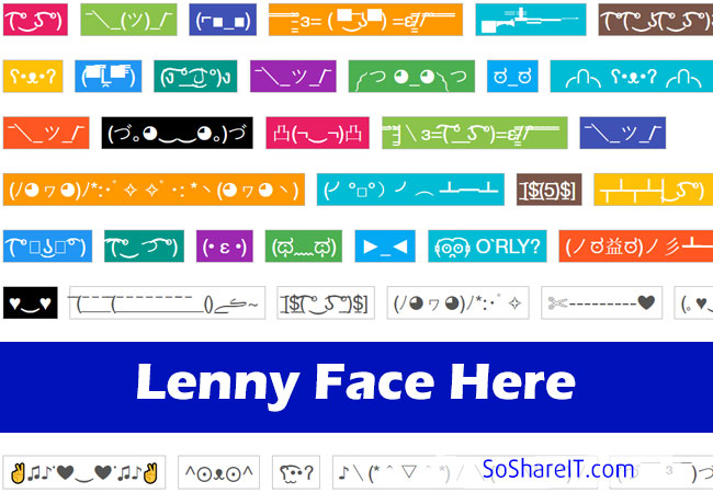 Lenny Face List